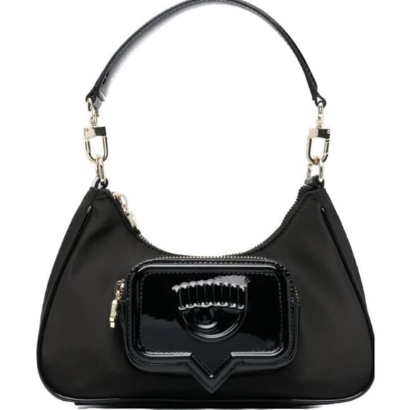 Chiara Ferragni shoulder bag black NWT evil eye embossed - Picture 1 of 16